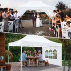 HOTEEL 10x15 Heavy Duty Canopy Tent - Commercial Pop Up with UV50+, Thick Hexagonal Frame, 4 Sidewalls, Anti-Pooling Design & Roller Bag (Black) - image 16