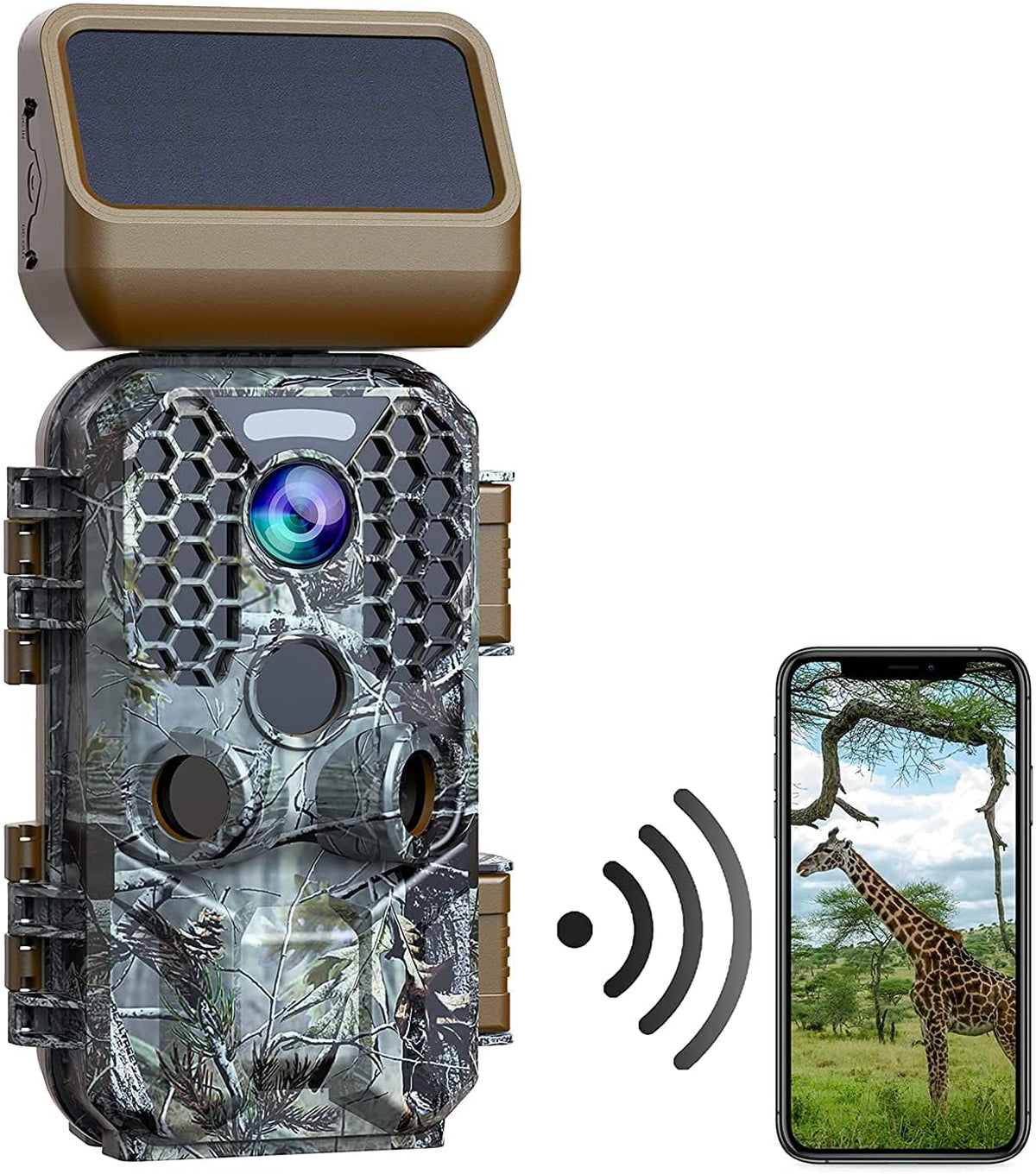 T200 4K 30MP Solar panel Trail Camera with WiFi Bluetooth - image 1