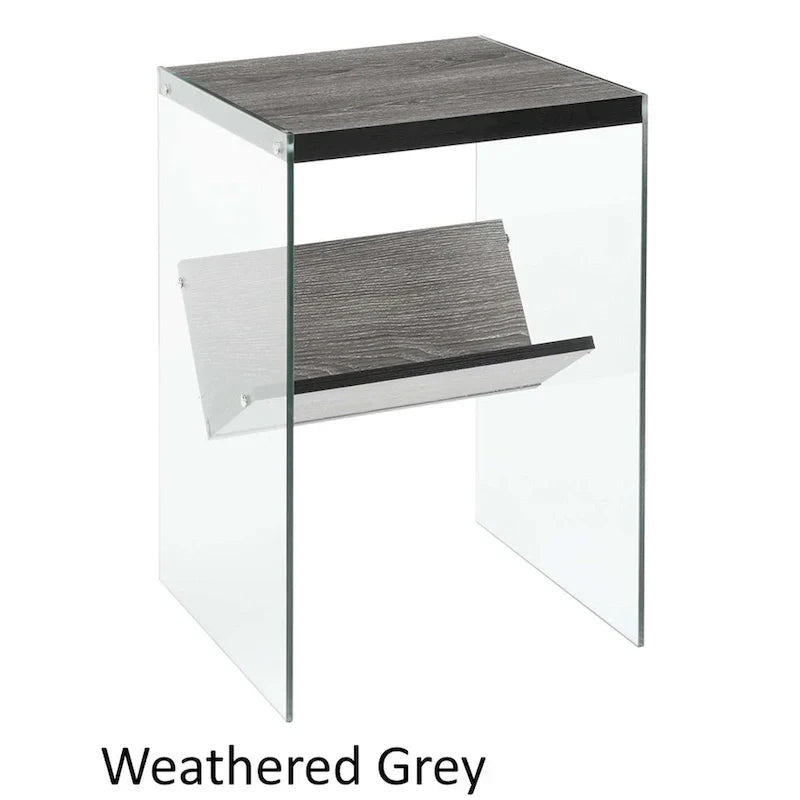 SoHo Glass End Table with Shelf by Convenience Concepts - image 32