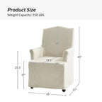 Set of 2 Alethea Upholstered Dining Chairs with Slipcovers and Solid Wood Legs by HULALA HOME - image 39