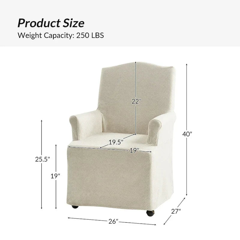 Set of 2 Alethea Upholstered Dining Chairs with Slipcovers and Solid Wood Legs by HULALA HOME - image 39