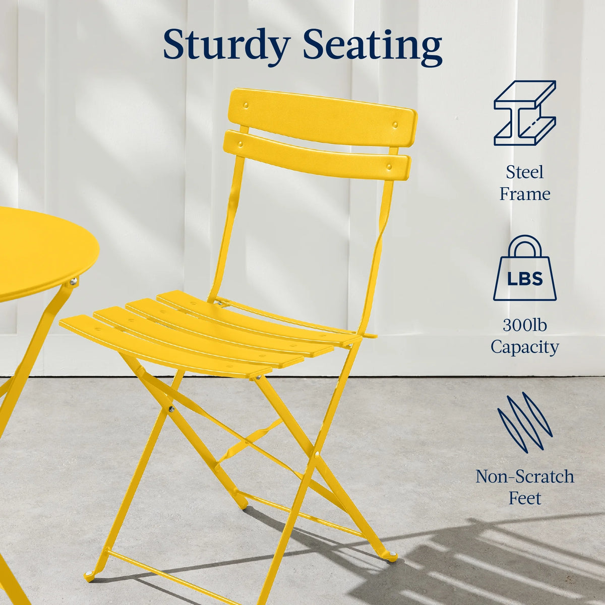 Best Choice Products 3-Piece Small Bistro Set, Folding Patio Furniture Set of 2 Chairs and Table - Black - image 123