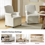Set of 2 Alethea Upholstered Dining Chairs with Slipcovers and Solid Wood Legs by HULALA HOME - image 25