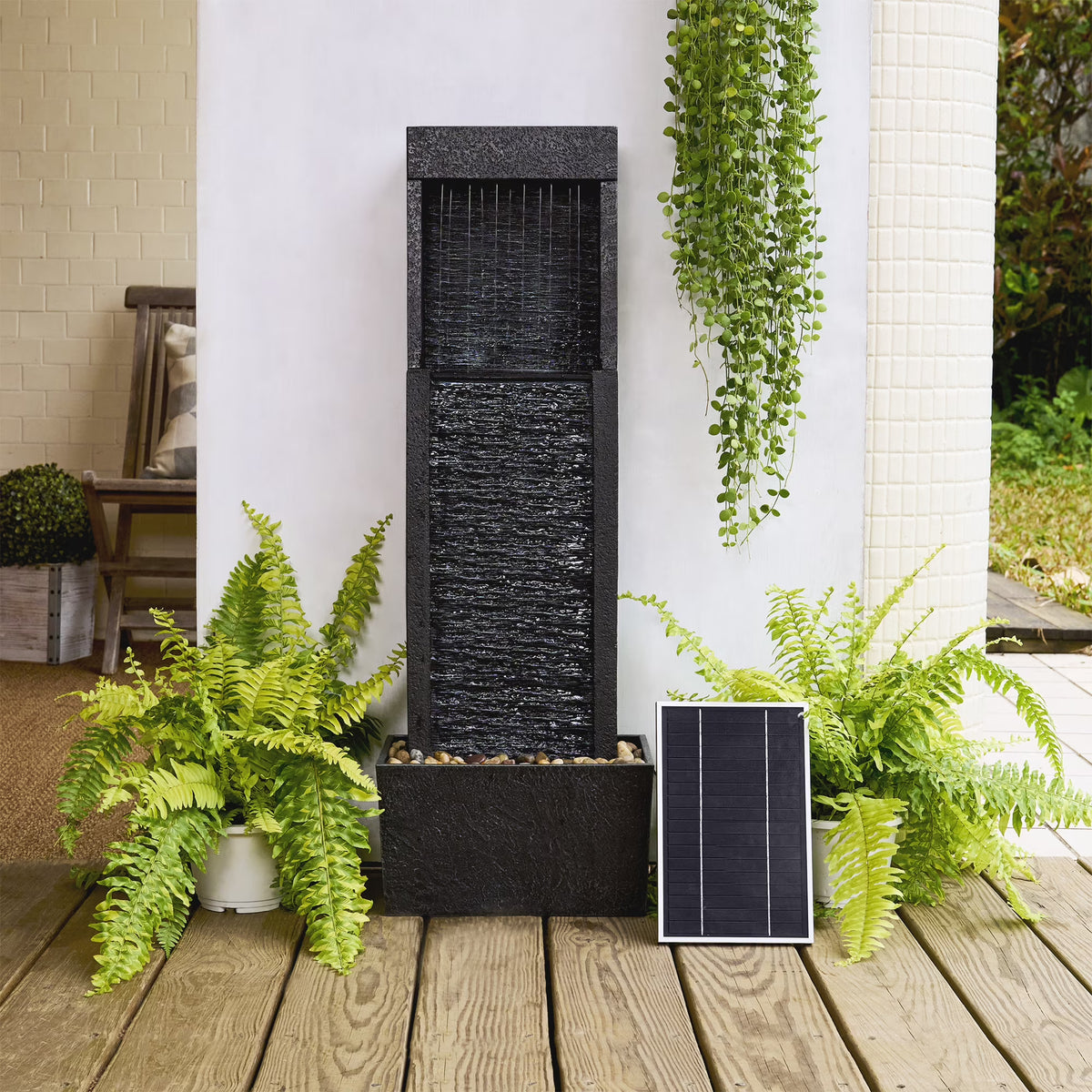 Teamson Home 37.99" Athena Outdoor Solar Powered Water Fountain - image 1