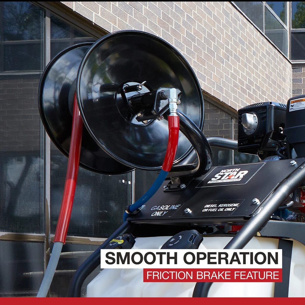 Northstar Pressure Washer Hose Reel with 50ft. Steel - Braided Hose, 3/8in. x 100ft. Capacity, 5000 PSI - image 3