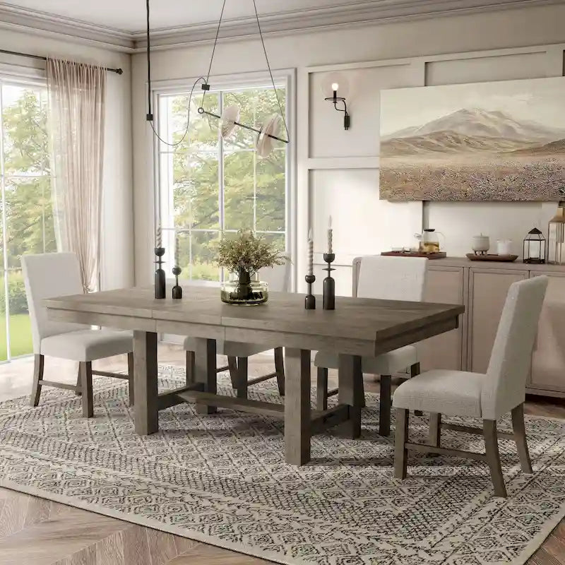 Jusk Rustic Grey Wood 5-Piece Dining Set by Furniture of America - image 2