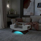 Angelic Contemporary Storage Coffee Table with Glass Insert by Furniture of America - image 11