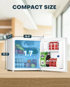 Upstreman 1.7 Cu.ft Mini Fridge with Freezer, Dorm Essentials, Adjustable Thermostat, Energy Saving, Low Noise, Single Door Compact Refrigerator for Dorm, Office, Bedroom, Red-FR17 - image 11