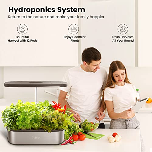 LetPot LPH-SE Hydroponics Growing System, 12 Pods Smart Herb Garden Kit Indoor - image 3
