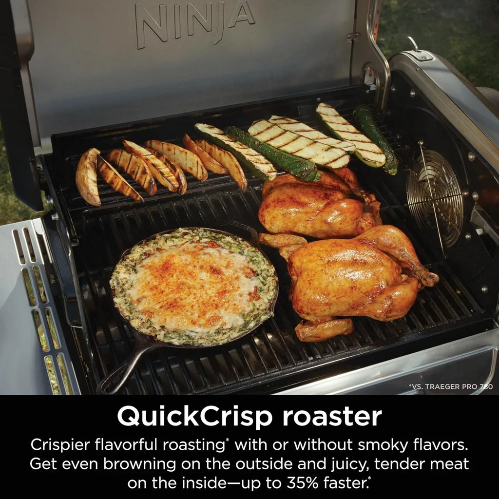 Ninja FlexFlame, Grill and Smoker, Electric and Propane Grill, Roaster, BBQ Grill, 5-in-1 Cooking System, 3 Burner, Digital Control, Outdoor Cooking, Griddle, Pizza Maker, Stainless Steel, PG301 - image 28