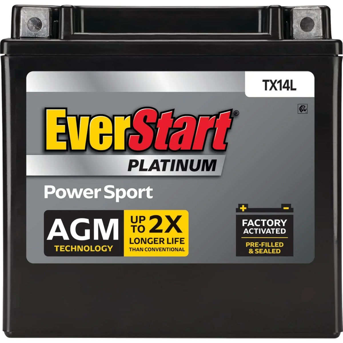 EverStart Platinum BOXED AGM Power Sport Battery, Group Size TX14L 12 Volt, 200 CCA - image 3