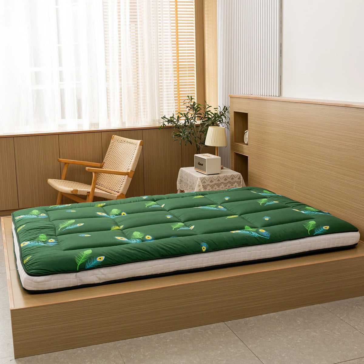 Extra Thick Futon Floor Mattress, Padded Japanese Folding Roll Up Mattress Sleeping Pad, Foldable Camping Portable Mattress Shikibuton - image 6