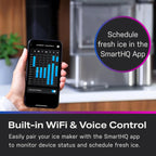 Countertop Nugget Ice Maker with Side Tank / Ice Machine with WiFi Connectivity / Smart Home Kitchen Essentials / Stainless Steel - image 51