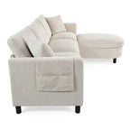 107.87" Sectional Sofa with Removable Seat and Back Cushions, Includes 1 Ottoman - image 14
