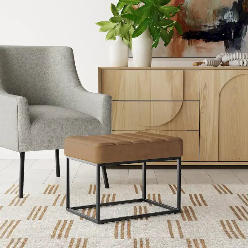 HomePop Theodore Upholstered Ottoman - image 1