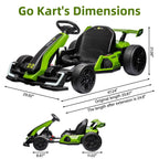 24V Electric Go Kart, with 300W Strong Motor, Drift/Sport Mode, Big Battery, Eva Tire,Length Adjustmen for Outdoor Racing Toy-Green - image 11
