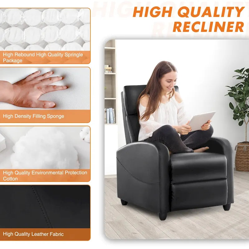 Versatile Recliner Chair with 8 Massage Settings and Lumbar Support for Ultimate Relaxation and Home Theater Experience - image 9