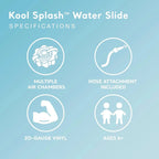 Intex Kool Splash Inflatable Water Slide Swimming Pool Play Center with Built in Sprayers for Kids and Adults, Ages 6 and Up, Blue - image 17