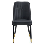 Contemporary Set of 4 Faux Leather Dining Chairs with Cushioned Backrests and Metal Legs – Ideal for Dining Rooms, Living Rooms, and Bedrooms - image 29