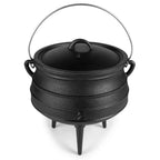 Bruntmor Pre - Seasoned Cast Iron Cauldron - Bruntmor African Potjie Pot with Lid - 3 Legs for Even Heat Distribution - Camping Dutch Oven Cookware for Over - the - Fire Cooking - 10 Quarts, X - Large - image 9