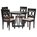 Kara Contemporary 5-Piece Wooden Dining Set - image 2