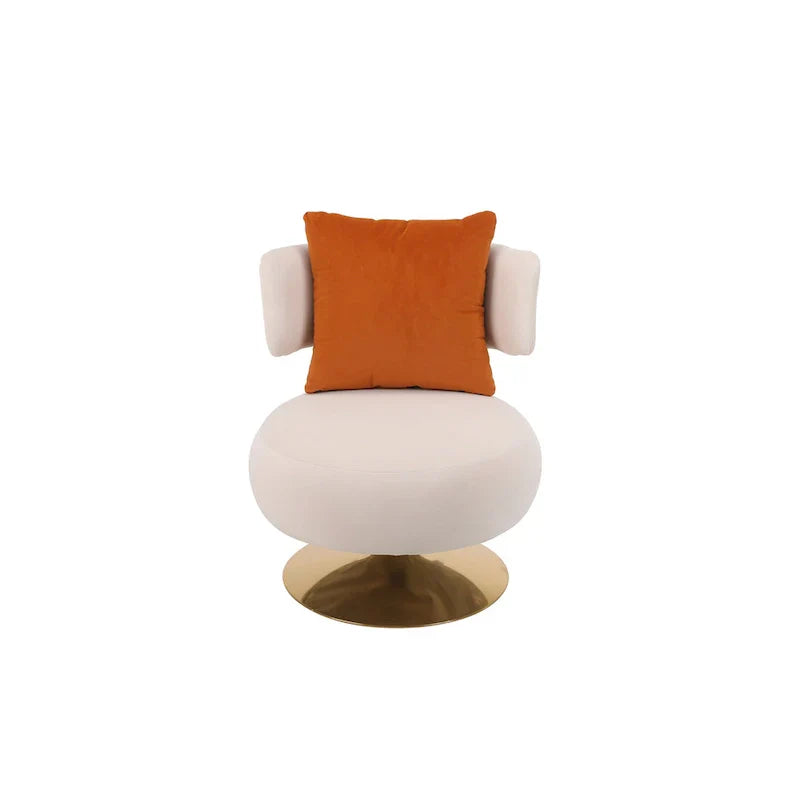 Round Barrel Chair with Fabric and Swivel Design - image 18