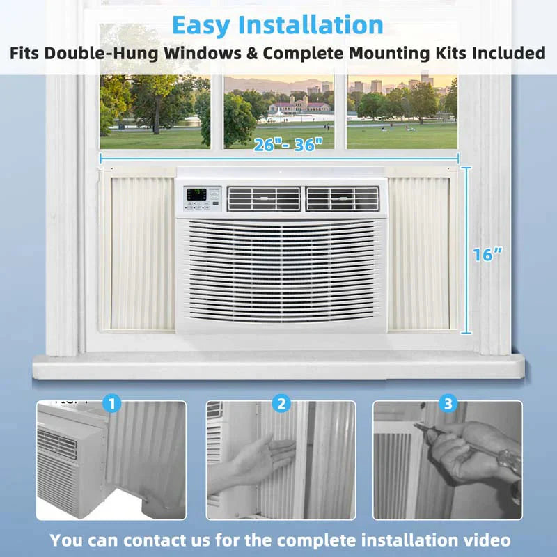 10000 Btu Quiet Window Air Conditioner With Remote Amp Eco Mode Energy Star Certified 3 In 1 Window Ac Unit With Dehumidifier - image 9