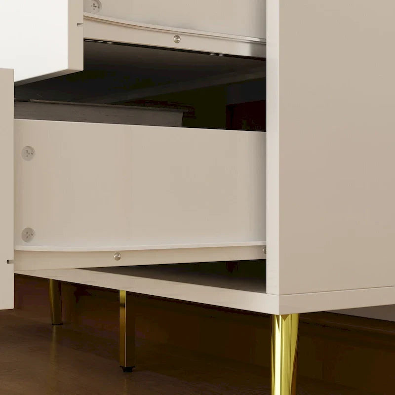 Elegant 6-Drawer Double Dresser with Gold Accents for Stylish Bedroom Storage - image 11