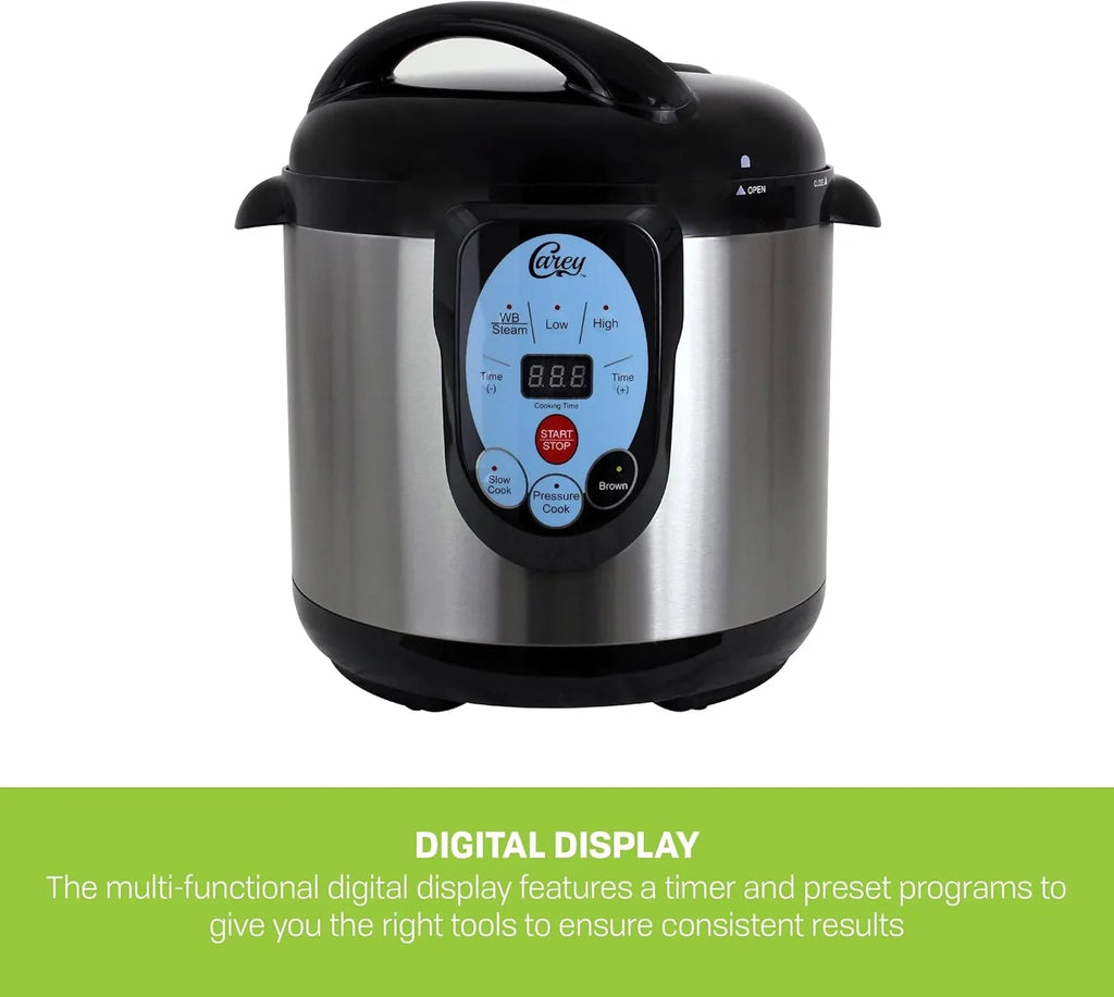 CAREY DPC-9SS Smart Electric Pressure Cooker and Canner, Stainless Steel, 9.5 Qt - image 5