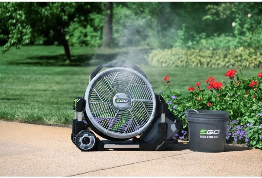 POWER+ Portable Misting Fan - 18" Outdoor Electric, 5 Speeds - image 2