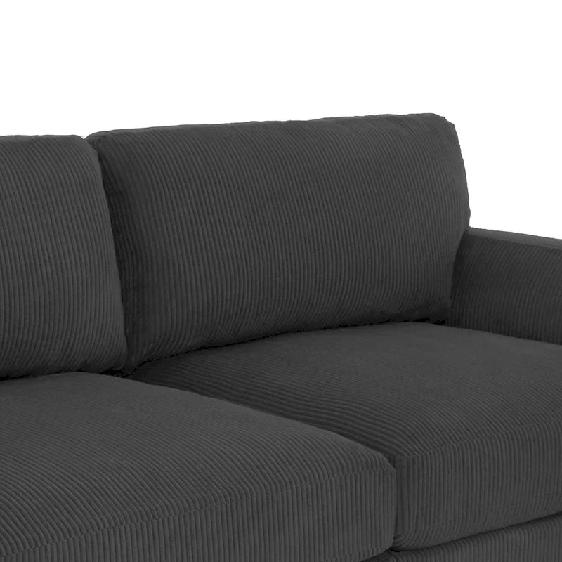 90-Inch Oversized Corduroy Sofa for Living Room with Reversible Cushions - image 21