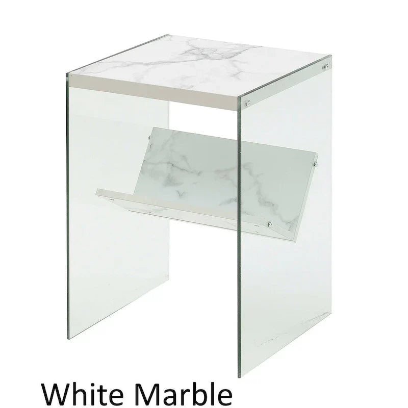 SoHo Glass End Table with Shelf by Convenience Concepts - image 28