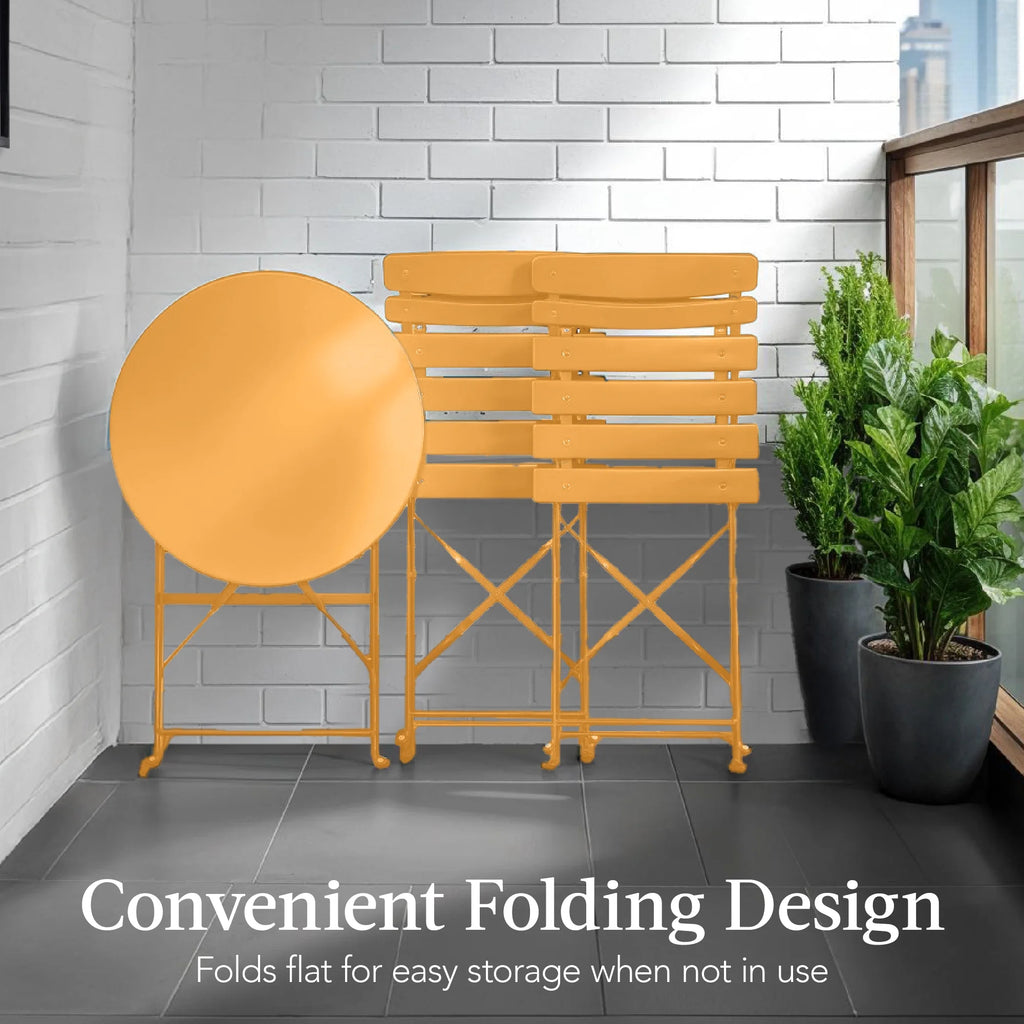 Best Choice Products 3-Piece Small Bistro Set, Folding Patio Furniture Set of 2 Chairs and Table - Black - image 176