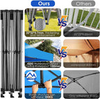 COBIZI 10x20 Heavy Duty Pop up Canopy Tent with 6 sidewalls Easy Up Commercial Outdoor Canopy Wedding Party Tents for Parties All Season Wind & Waterproof Gazebo with Roller Bag,Black(Frame Thickened) - image 50