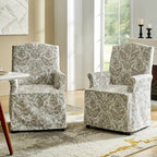 Set of 2 Alethea Upholstered Dining Chairs with Slipcovers and Solid Wood Legs by HULALA HOME - image 7