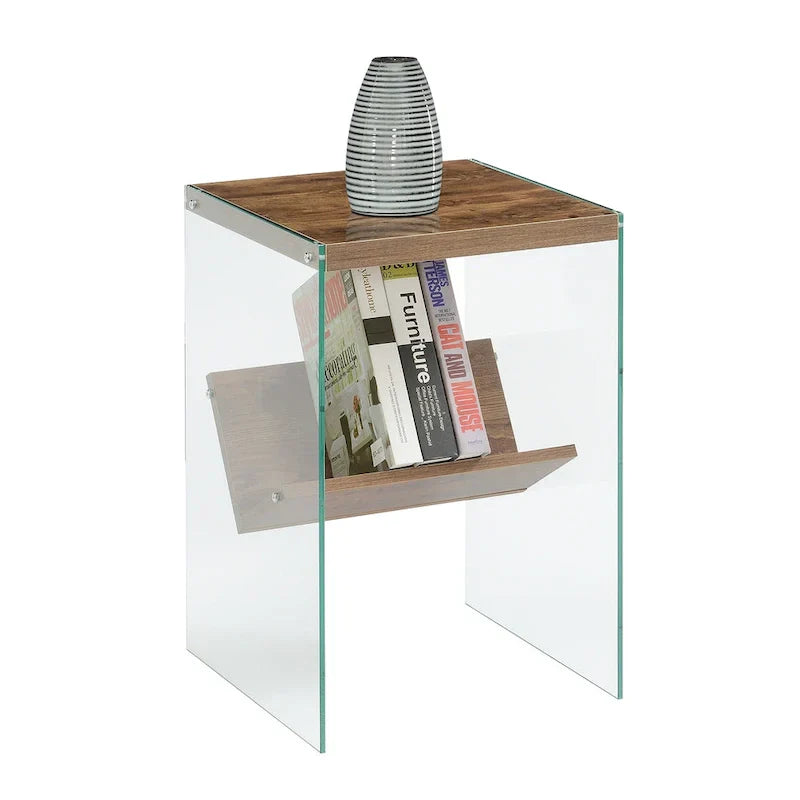 SoHo Glass End Table with Shelf by Convenience Concepts - image 10