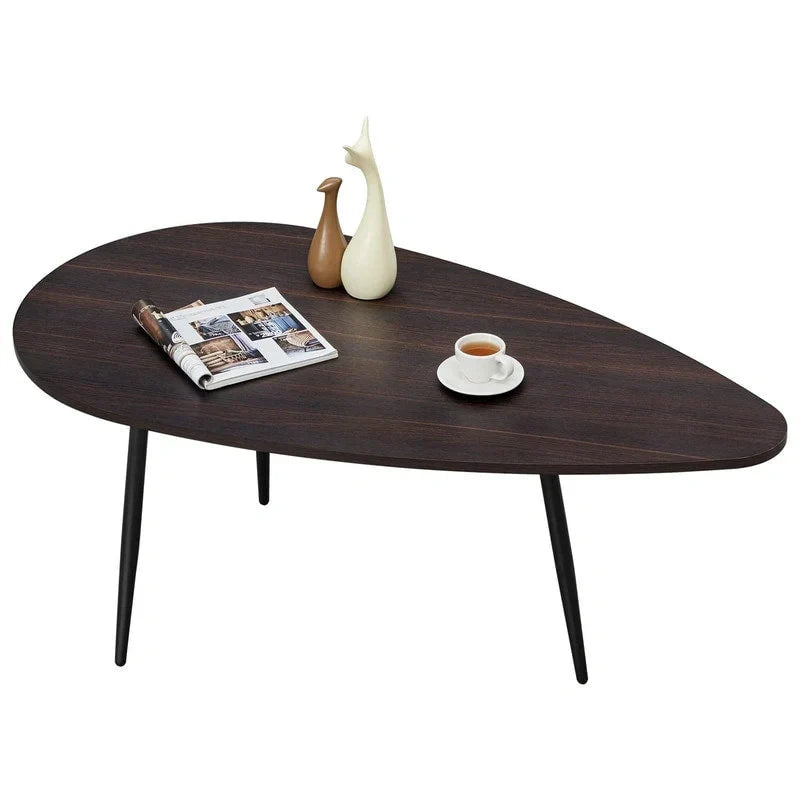 Unique Oval Coffee Table for Small Spaces - Dimensions: 22.2D x 42.5W x 17.1H - image 4