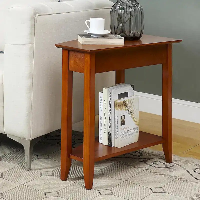 American Heritage Wedge End Table with Shelf by Convenience Concepts - image 12