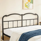 Sturdy 18-Inch High Steel Tube Iron Bed with Double Wave Headboard and Footboard - image 24