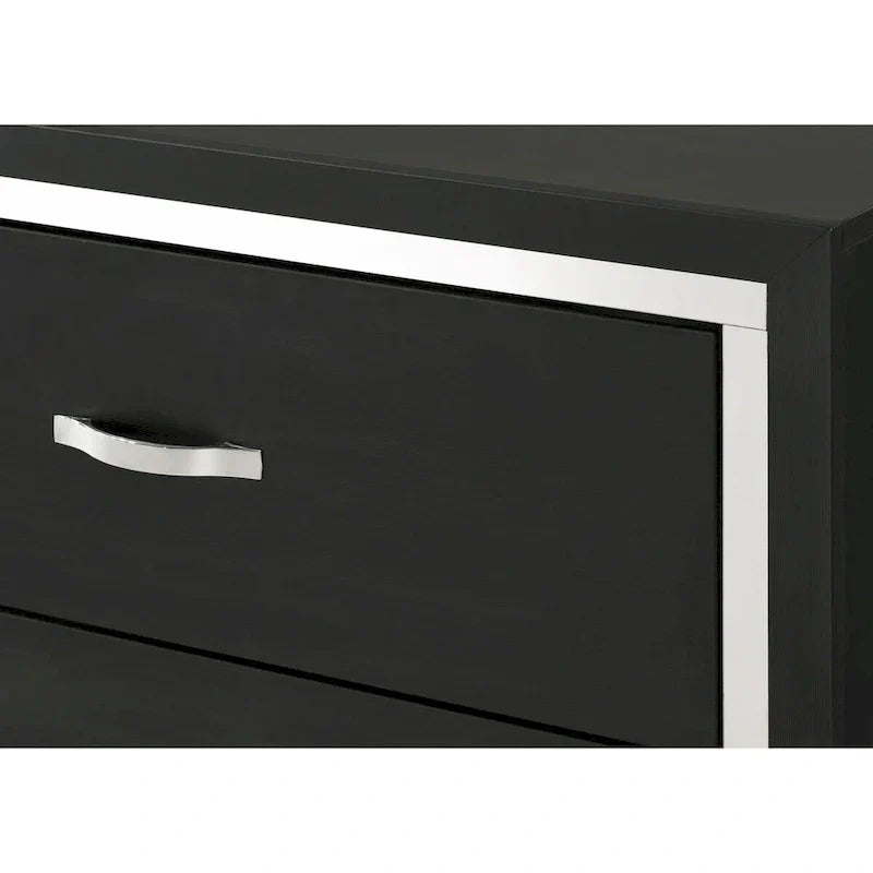 Pedro 6-Piece Black Velvet Upholstered Bedroom Collection - image 15