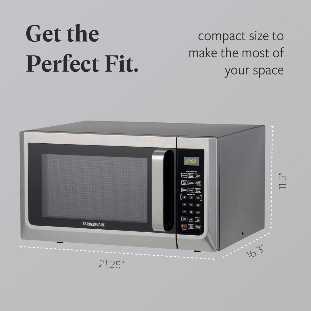 Farberware FMGZ09BKA 0.9 Cu. Ft. Microwave Oven, 900W, Digital Control, LED Display, 6 Cooking Presets, Black - image 17