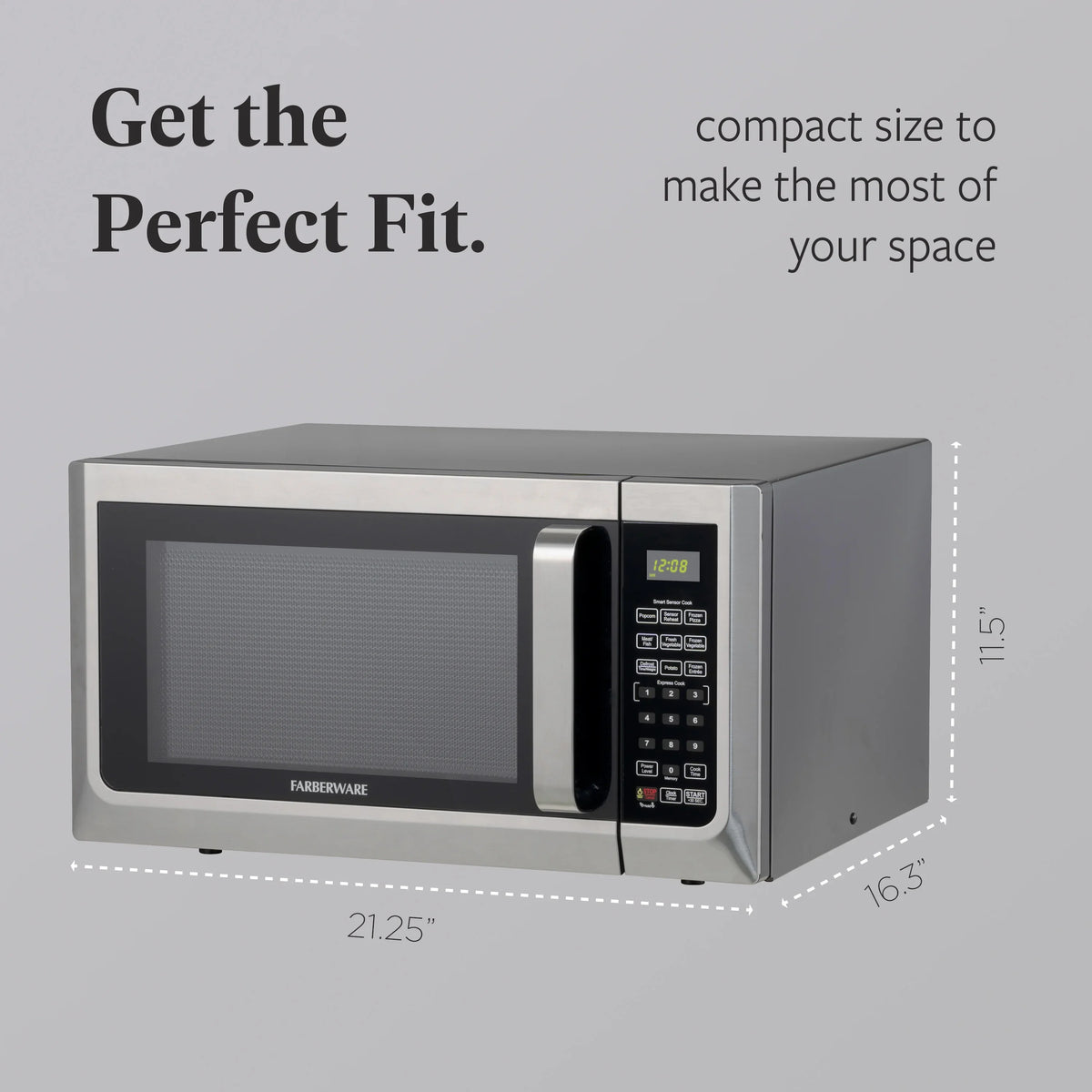 Farberware FMGZ09BKA 0.9 Cu. Ft. Microwave Oven, 900W, Digital Control, LED Display, 6 Cooking Presets, Black - image 17