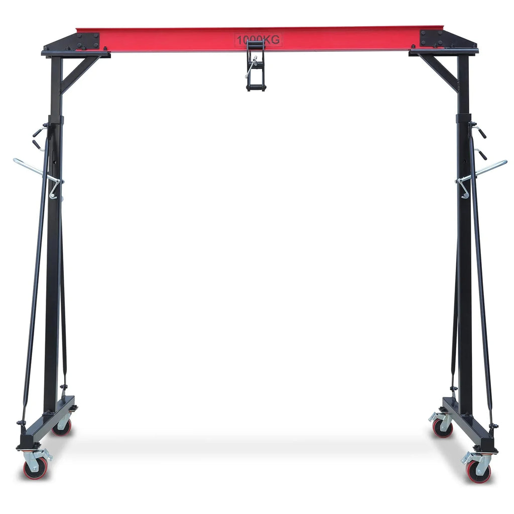2025  1 Ton Adjustable Gantry Crane, 2200 lbs Capacity, Height Adjustable 96.5"-143.7", Portable Hoist for Factory, Construction, Warehouse, Auto Repair - image 1