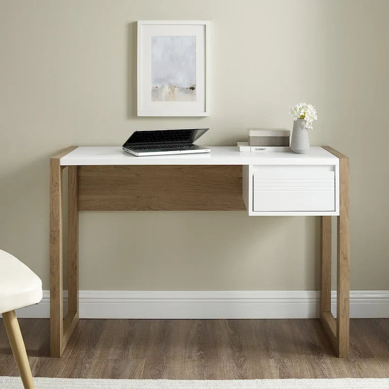 Two-Tone One-Drawer Writing Desk by Middlebrook - image 4
