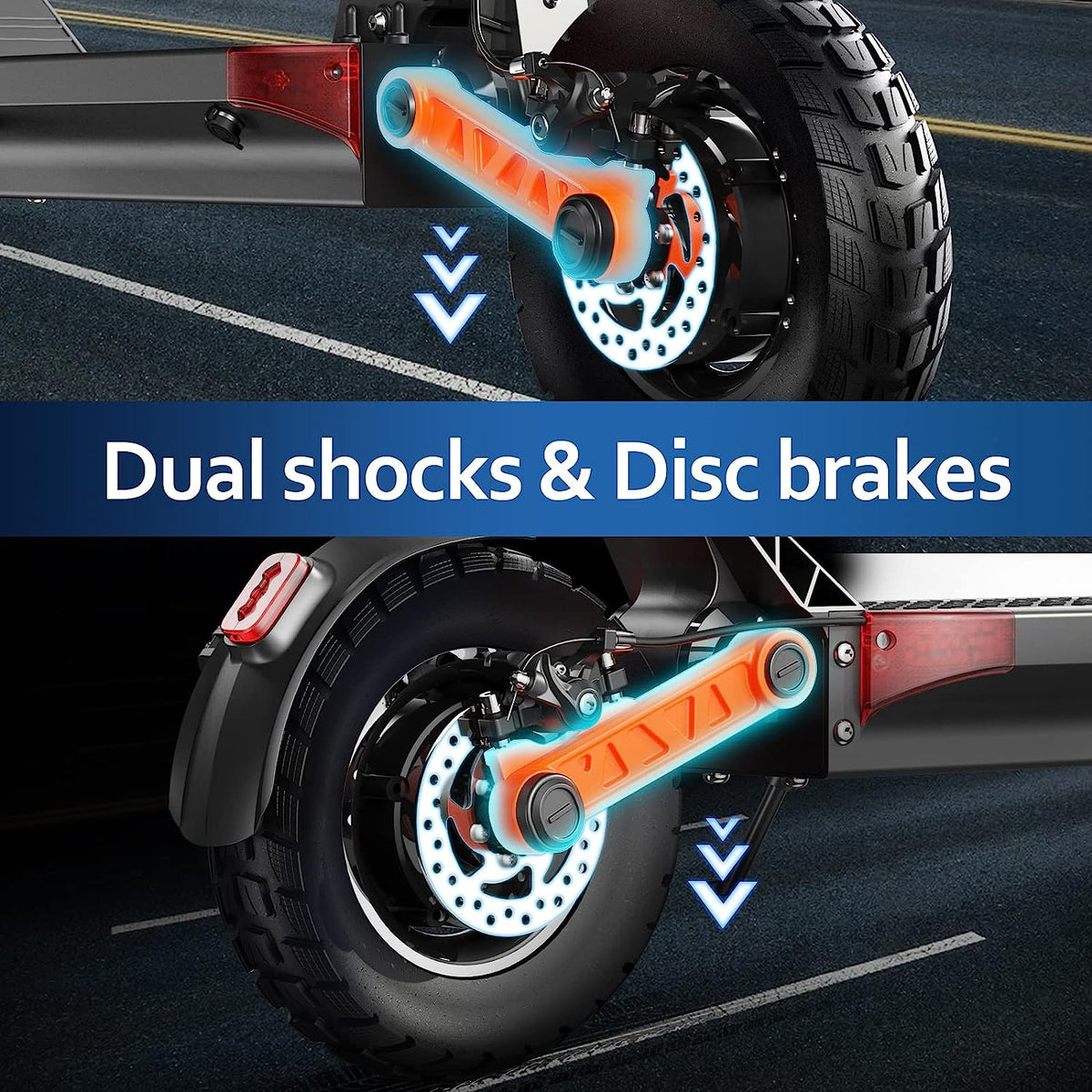 Up to 37 MPH Tire Hydraulic Brake Adult Electric Scooter - image 4