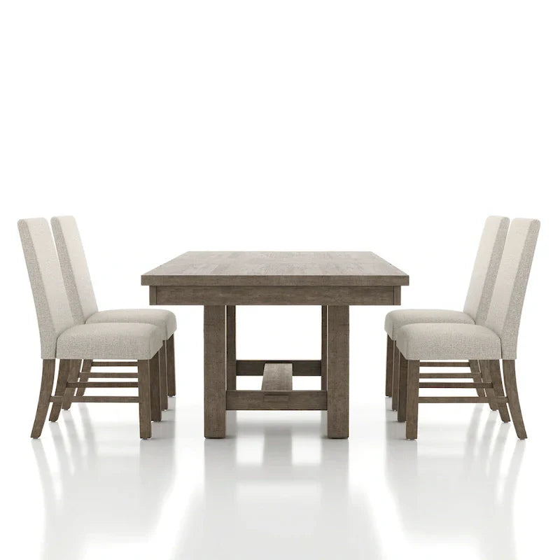 Jusk Rustic Grey Wood 5-Piece Dining Set by Furniture of America - image 7