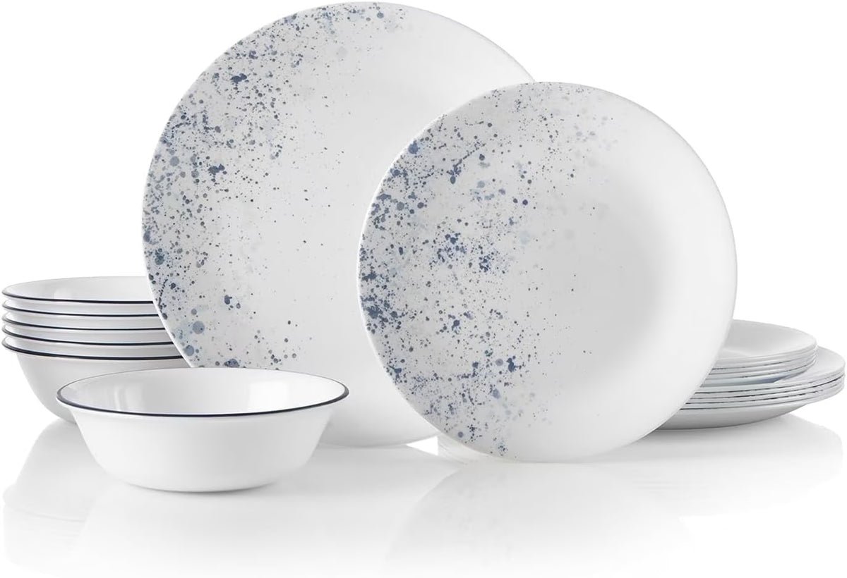 Corelle Indigo Speckle 18-Piece Glass Dinnerware Set (Service for 6) - image 1