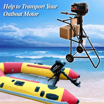 LEADALLWAY Boat Motor Stand, Heavy Duty Pro Outboard Engine Carrier Cart Dolly - image 2