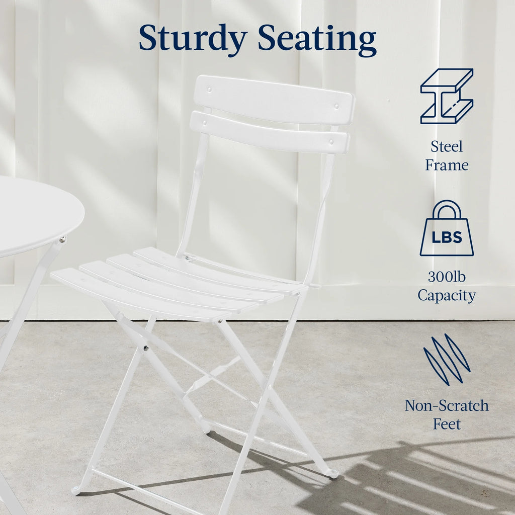Best Choice Products 3-Piece Small Bistro Set, Folding Patio Furniture Set of 2 Chairs and Table - Black - image 99