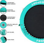 Inflatable Dock Floating Platform 8ft Inflatable Water Hammock Floating Deck for Lake W/Cupholder Round Floating Ring Float Ring Pool Float Raft Lounger Island Platform Pad - image 6